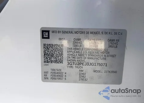 2018 GMC Sierra 1500 Denali из США, поврежденный, VIN 3GTU2PEJ3JG175071